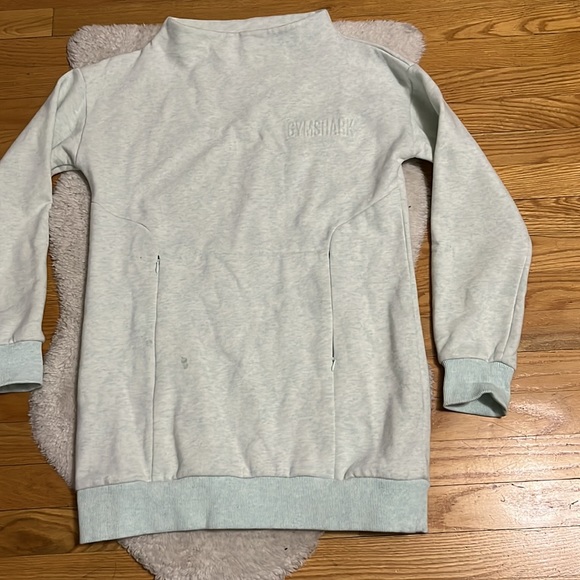GymShark pale blue long sweat top - Picture 3 of 7